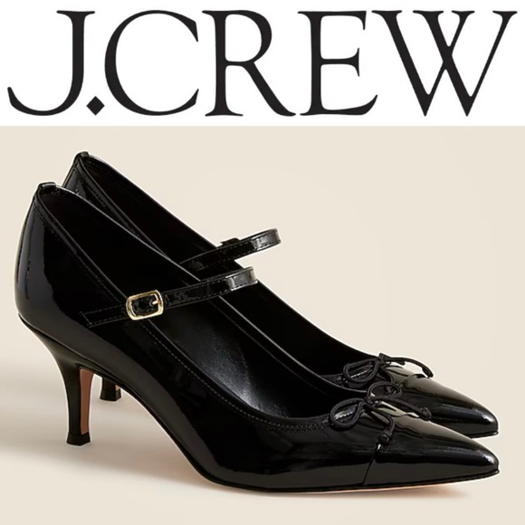 J. Crew Shoes - J. Crew Patent Leather Cap Toe Mary Jane Pumps - Made in Italy